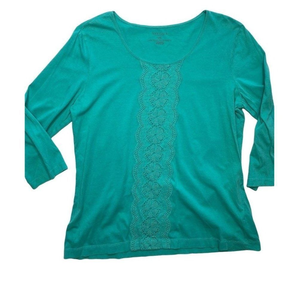 Van Heusen Green Cotton Shirt Large
